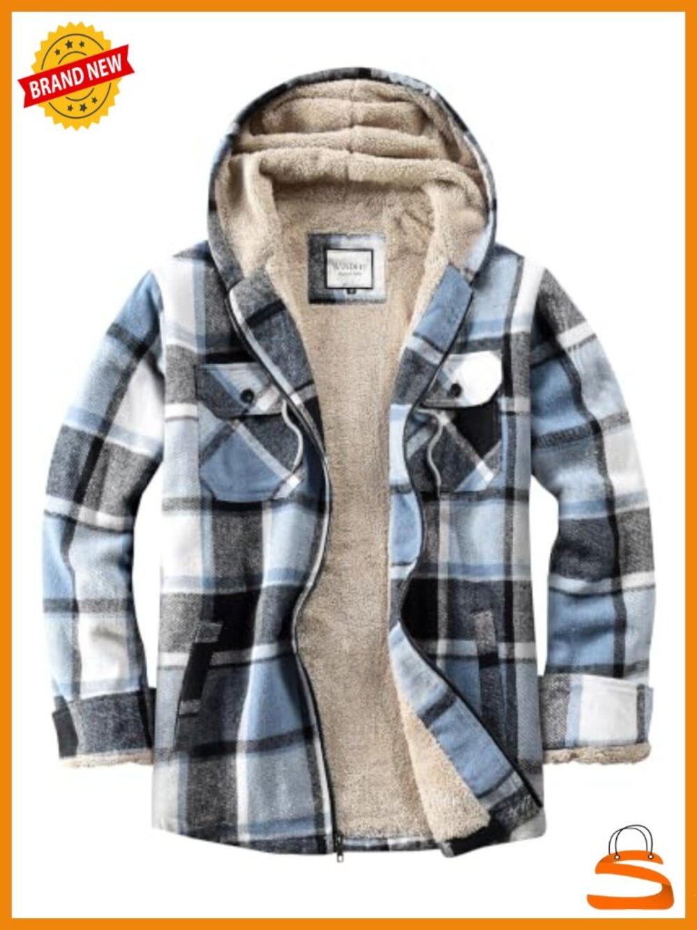 Women's Full Zip Fleece Flannel Jacket Plaid Sherpa Lined Hooded Coat